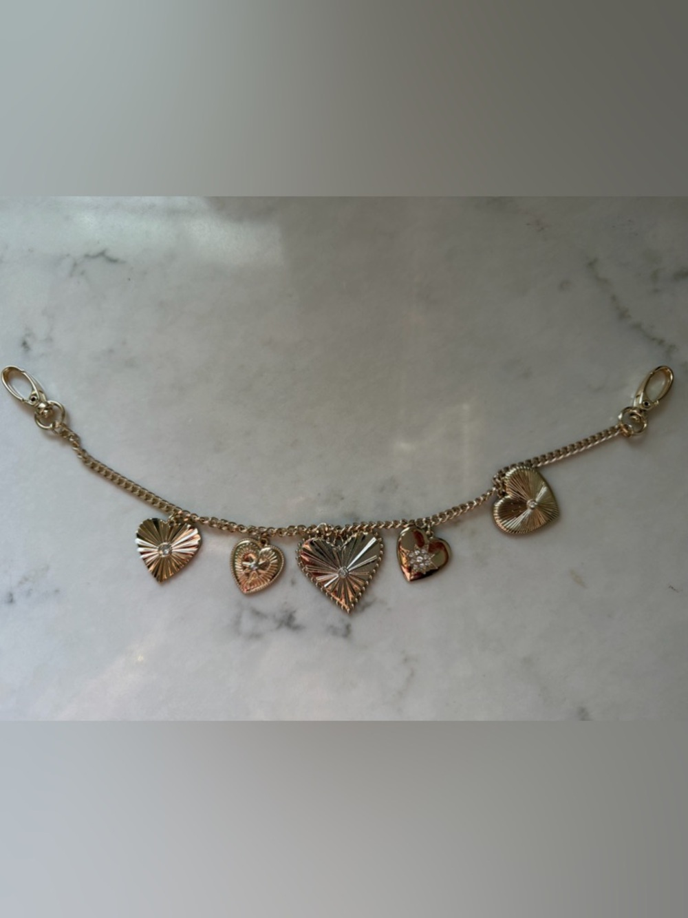 J. Crew Gold Heart Bag Charm or necklace  attachment